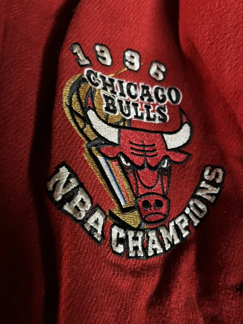 CHICAGO BULLS LEATHER JACKET JEFF HAMILTON Michael Jordan NBA Finals 1996  RARE