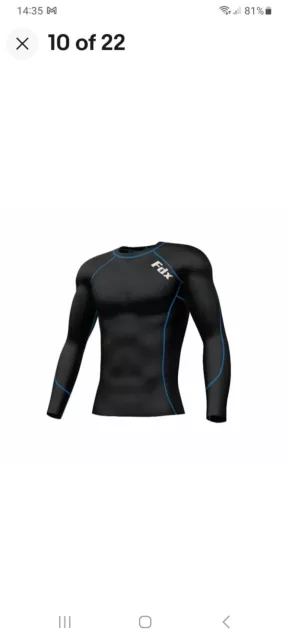 FDX Mens Compression Armour Base Layer Top Long Sleeve Thermal Gym Sports Shirts