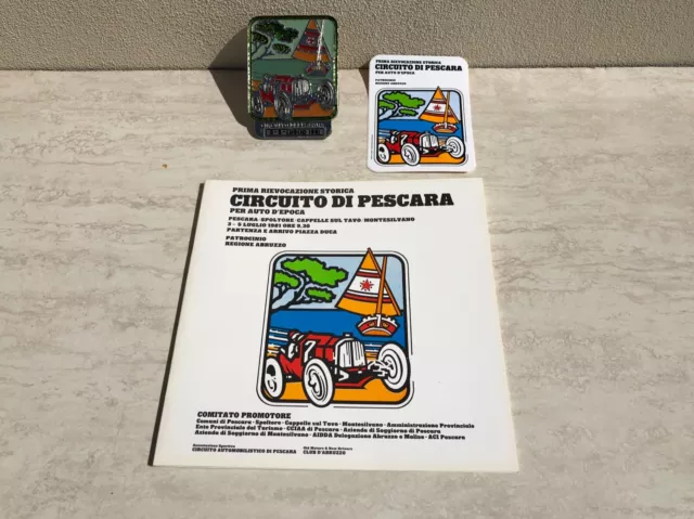 Prima Rievocazione Coppa Acerbo Circuito di Pescara Enzo Ferrari lettera gadget