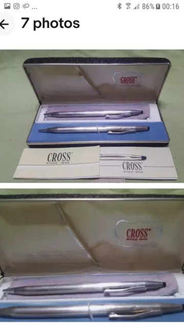Cross Classic Solid Silver Century Ball Point Pen & Pencil Set