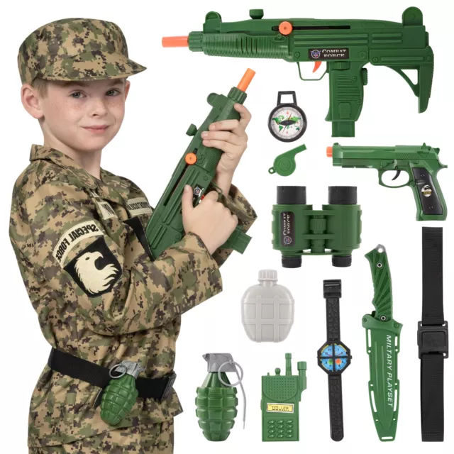 Syncfun Army Soldier Costume with Dress Toy Accessories for Boys Halloween