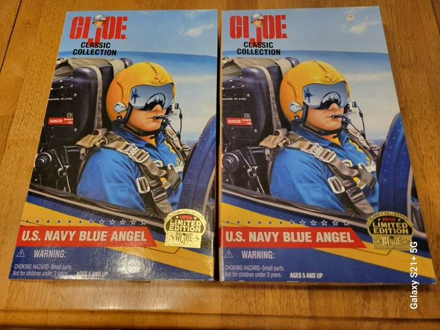 GI Joe Classic Collection U.S. Navy Blue Angel 12" Action Figures LOT of 2