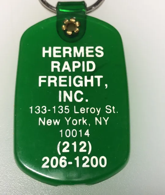 New York NYC Hermes Rapid Freight Trucking Semi Truck Vintage Keychain Key Ring
