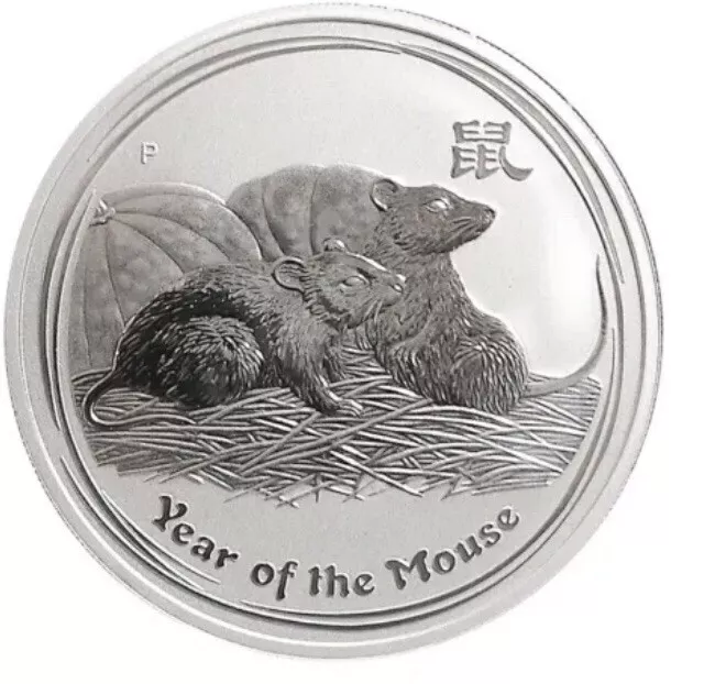 1 oz Lunar II Maus 2008 Mouse Silber Münze Perth Mint Australien silver