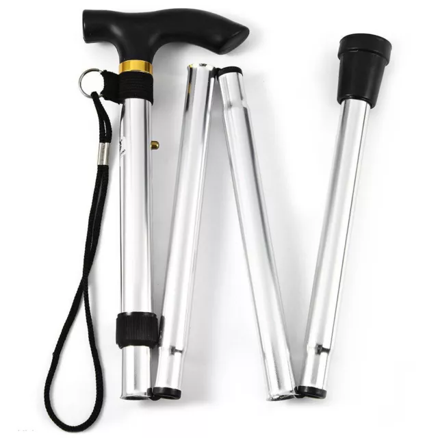 Adjustable Aluminum Metal Cane Walking Stick Folding Column Outdoor Walker Tools