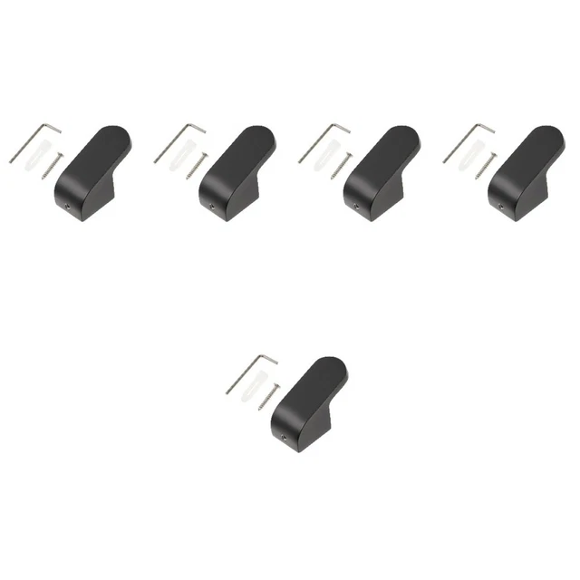 Appendiabiti Da Parete Bianco In Alluminio 5 Ganci Porta Cappelli Borse Accappatoi – Design Salvaspazio