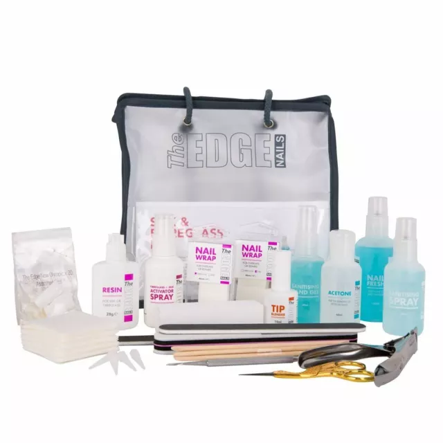 The Edge Nails Nail Wrap Kit Sistema Set Avviamento Seta Kit Allenamento Studente