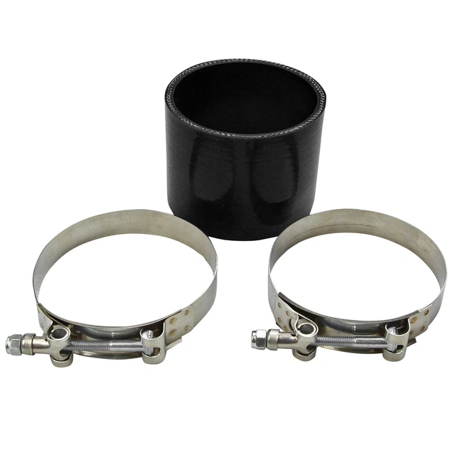 102MM 4&QUOT; STRAIGHT Silicone Coupler Hose Intake Intercooler Turbo BKRD+Clamp