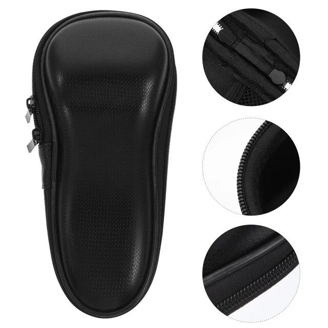 Scatola portaoggetti in pelle pu rasoio custodia da trasporto toilette borsa rasoio custodia nera