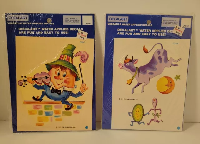 Lote de 2 calcomanías de ritmo para bebé Decalart Decalart Nuevo en paquete #0297 y 0298
