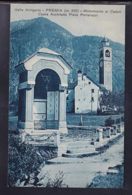 Cartolina Valle Antigorio Premia Monumento ai Caduti AH1491