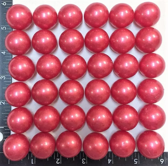 1 INCH 2 LBS 1 25mm 48 Transparent RED Solid Glass Marbles Free Ship  Priority