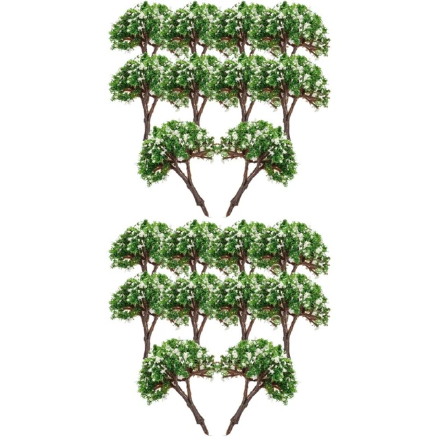 20 pz miniature fai da te albero in miniatura albero paesaggistico verde accessori tavolo sabbia