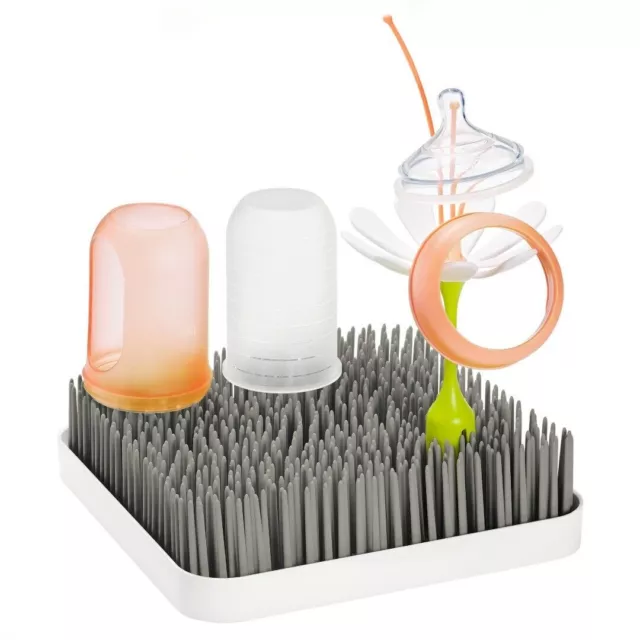 Boon Baby Drying Rack Hold Bottles and Sippy Cup BPA Free Grass Grey