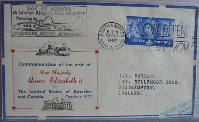 SS23 - 09 - Cover - Cover - QE2 - Visit to canada & USA - Departure 22 Oct 1957