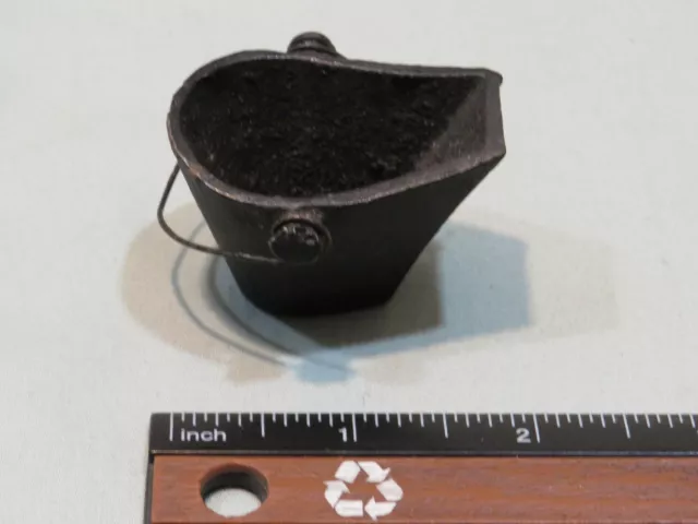 Vintage Dollhouse Miniature Cast Iron Coal Bucket