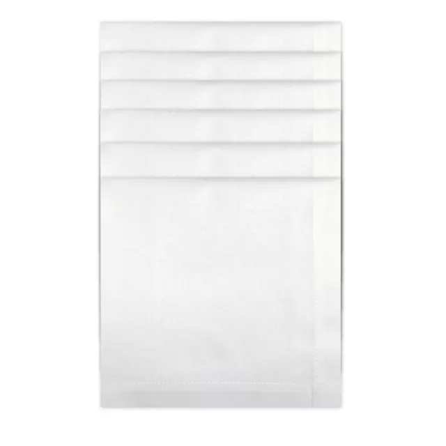 Style Square 100% Cotton Handkerchiefs Large Mens Hankies 50 Cm 20 Inch White