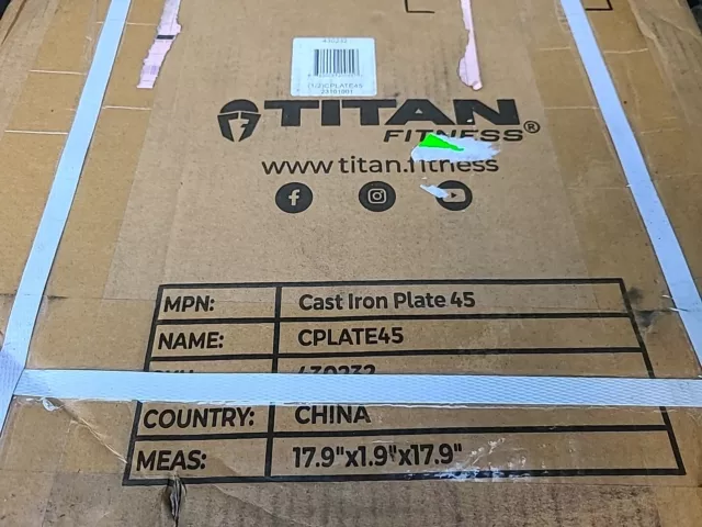 Titan Fitness 45 LB Single Cast Iron  Plate