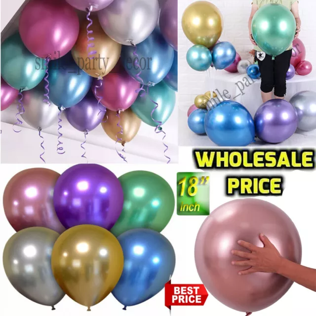 5X Round Latex Balloons 18 Inchs Wedding Decor Helium Big Large Giant Ballon UK