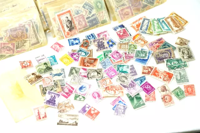 Older World Stamps Packets From Stamp Exchange Collectors Collection