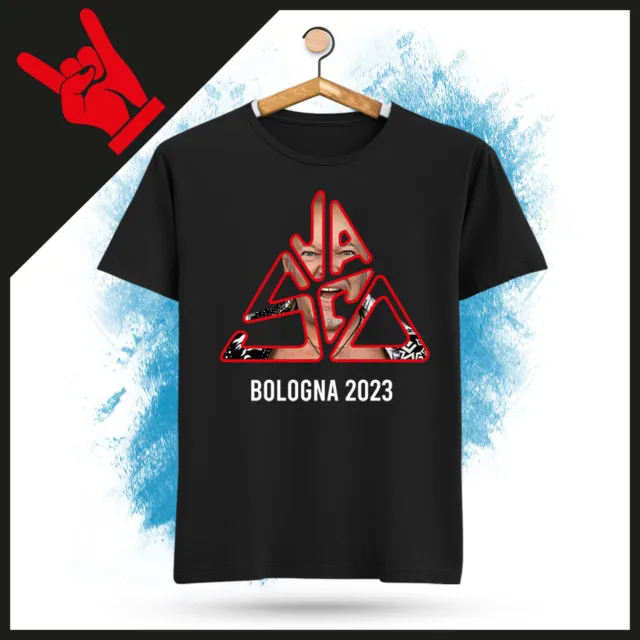 T-shirt maglia Vasco Rossi Live Rock Band personalizzata con città concerto Tour