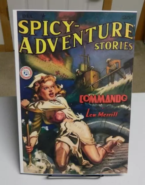 Spicy-Adventure Stories December 1942 pulp reprint Lew Merrill