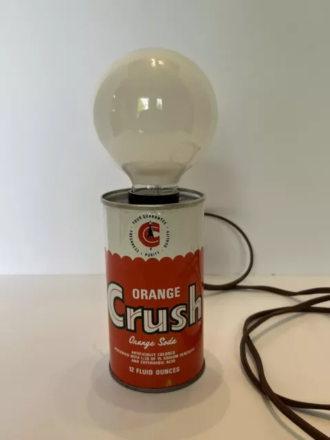 Vintage Orange Crush collectable light late 1960's very good condition