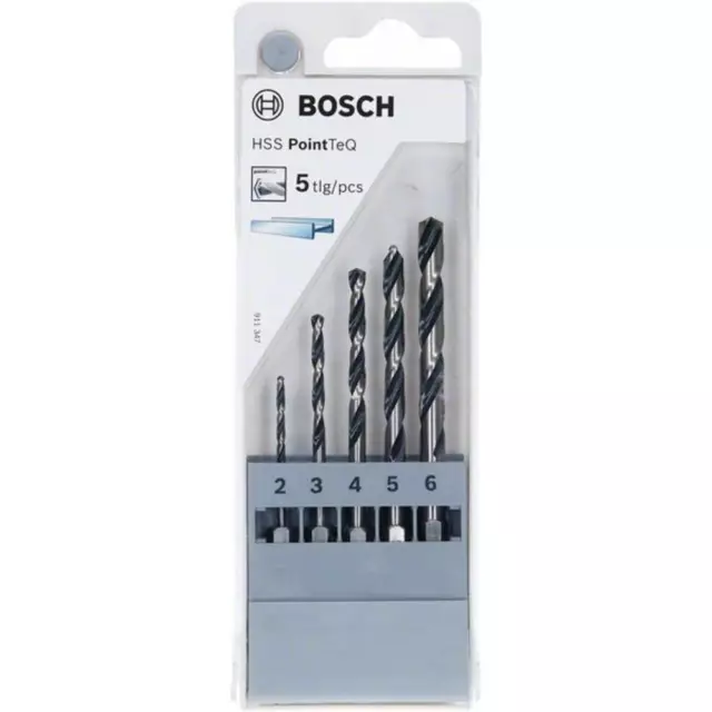 Bosch Accessories 2607002824 PointTeQ 5 pièces Jeu de forets à queue