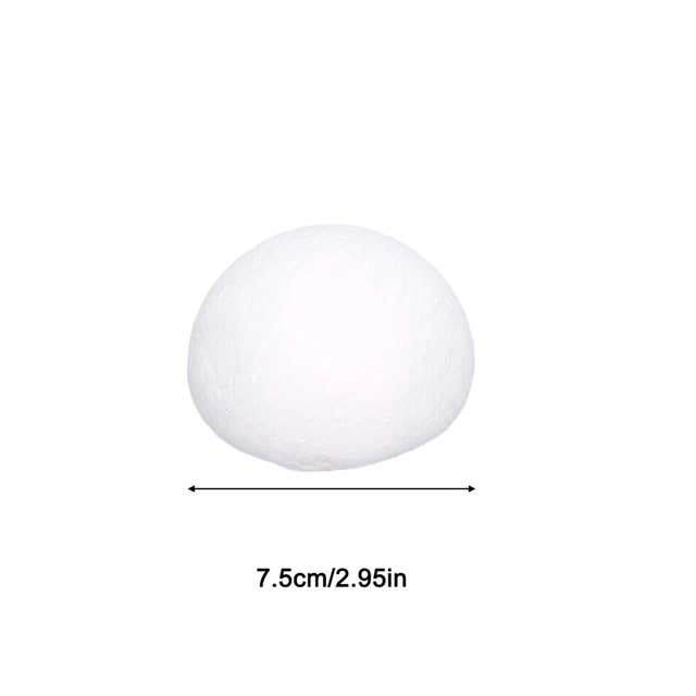 NUOBESTY Lot De 4 Boules En Mousse Polystyrène Blanches 20 Cm - Sphères Pour Artisanat, Décoration Et Projets DIY