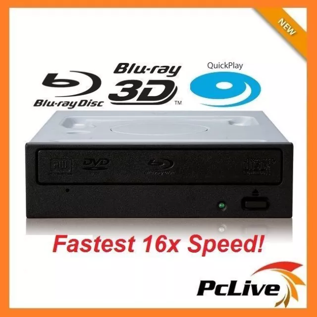 Pioneer 16X Blu-Ray Burner Burn & Read Bluray CD DVD 3D HD SATA Drive BDR-212DBK