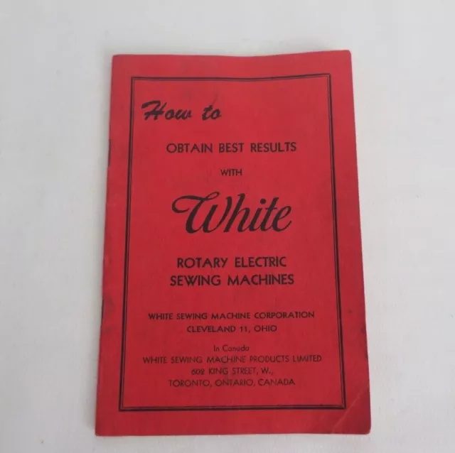 Máquinas de coser eléctricas rotativas blancas libro de 30 páginas cómo obtener los mejores resultados