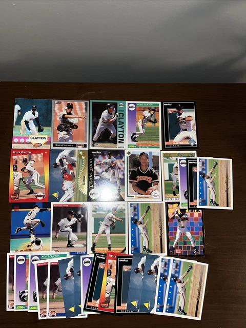 Royce Clayton Lot of 33 Giants 15 Different Cards Base, Rookies