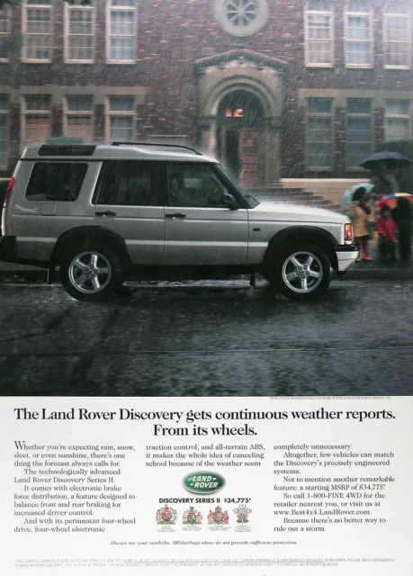 2000 LAND ROVER DISCOVERY II Lot (2) Genuine Ads ~ MSRP $34,775 ~ FREE SHIPPING!