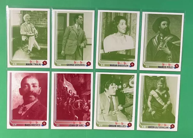 Lot Of (8) 2024 Historic Autographs Yesteryear #/50 Green & Red Parallel