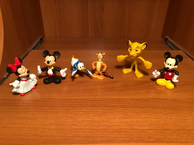 Lot of 6 DISNEY PVC FIGURES Mickey, Minnie, Donald Duck, Tigger, Lion King