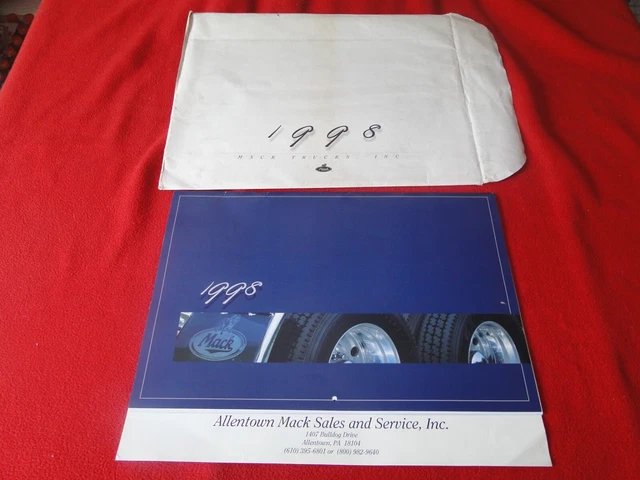 Vintage 1998 Mack Truck Calendar w Envelope 16 inches x 13 inches DEALER GIFT Vintage 1998 Mack Truck Calendar w Envelope 16 inches x 13 inches DEALER GIFT