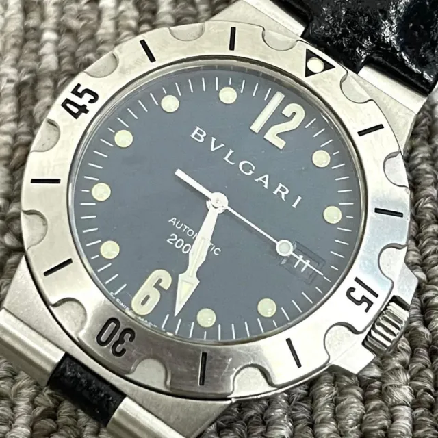 BVLGARI SCUBA 200M SD38S DIAGONO Automatic Titanium No box Used