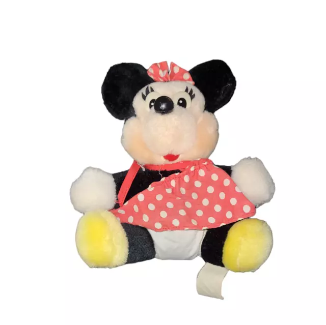 MINNIE MOUSE Disneyland Walt Disney World Tag Vintage 8” Sitting Plush