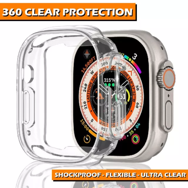 For Apple Watch Ultra 3 4 5 6 7 8 SE Case Screen Protector Full Protective Cover