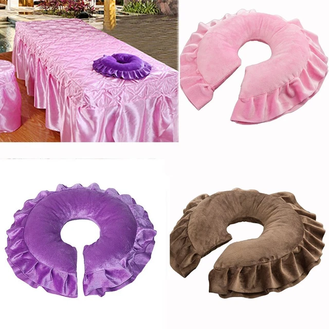 Almohada suave boca abajo en forma de U cojín masaje almohada facial herramienta de masaje