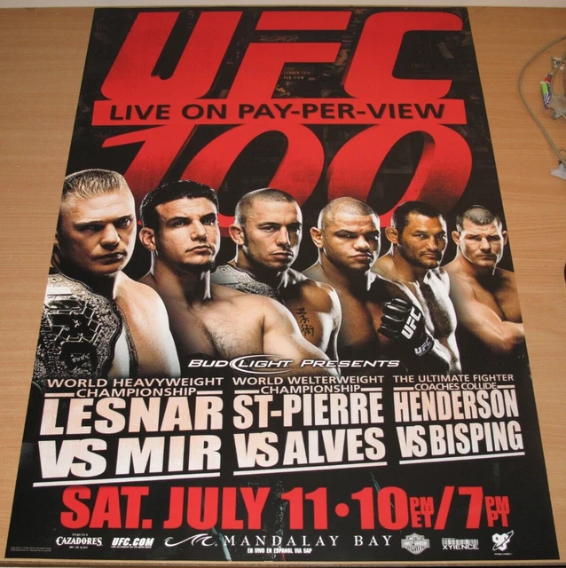 Affiche UFC 100 – Bud Light, GSP, Brock Lesnar, Dan Henderson, Frank Mir