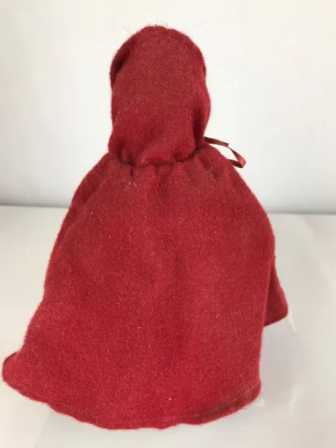 Avon Porcelain Doll Red Riding Hood 1985  8 in Tall With Stand Vintage Beauty 2