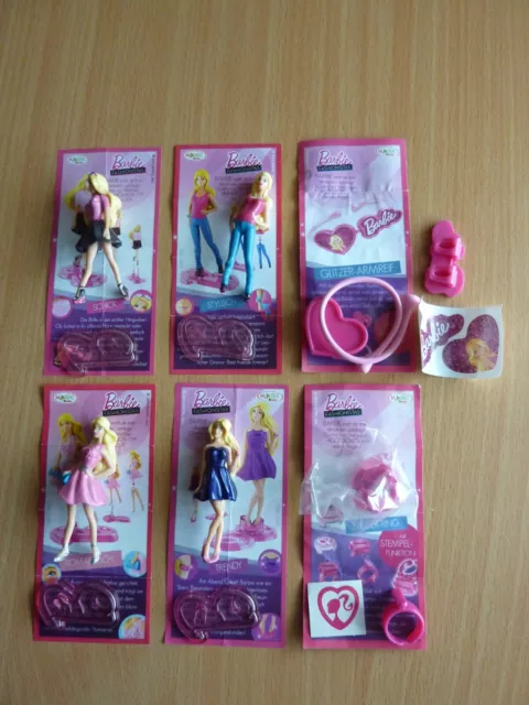 Barbie Fashionistas - komplett Satz 4 Figuren + 2 Spielzeug mit allen BPZ 2012