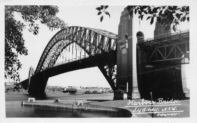 Australia - Sydney Harbour Bridge - Posted 1954 ~ An Old Rp Postcard #224326
