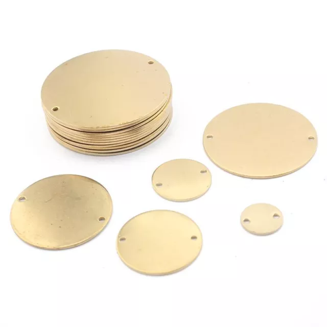 Blank Round Brass Stamp Connectors Metal Blank Charm Tag Connector Jewelry 1pack