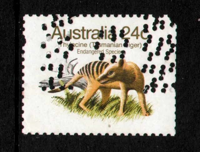 Used Miss Perforated Perfin " Australian Animals " Australia 1981