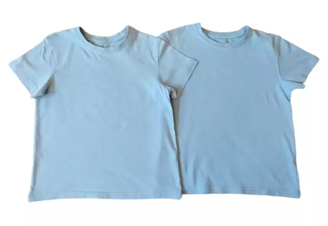 Maglietta blu ragazzi ragazze età 7-8 anni P.E top uniforme scuola
