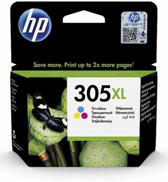 Hp Cartuccia Inchiostro Ink Colore C/M/Y 305Xl 3Ym63Ae  305 Xl Nuovo Originale