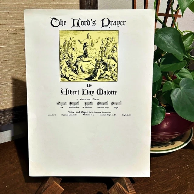 THE LORDS PRAYER Sheet Music Voice Piano 1935 Albert H Malotte Schirmer ...