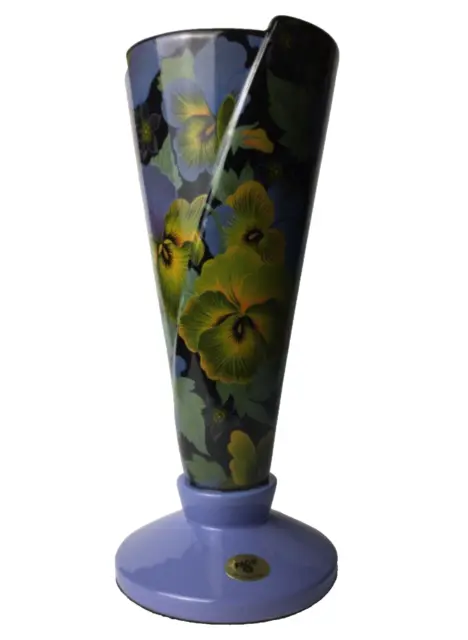 Vase IN Keramik Handarbeit Vintage Neu Unterzeichnet FACS Made IN Italy CM 32
